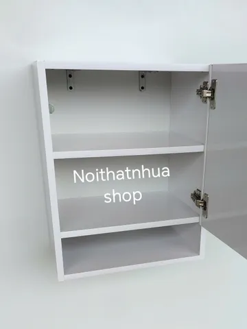 Tủ Đựng Đồ Treo Tường Có Khoá Màu Trắng - Tủ Đồ Đa Năng Tiện Lợi, Thiết Kế Gọn Gàng Cho Phòng Bếp, Đã Lắp Sẵn, Chất Liệu Nhựa Cao Cấp