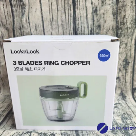 Dụng Cụ Băm Rau Củ Quả, Xay Hành Tỏi LocknLock 3 Lưỡi Dao Sắc Bén CKS313-650ml