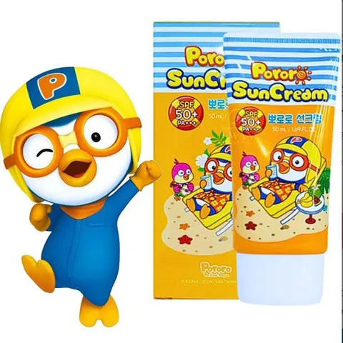 Kem Chống Nắng Trẻ Em Pororo Sun Cream 50ml ( vỏ vàng)