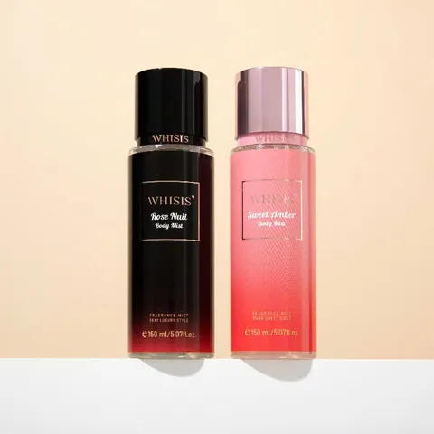 Xịt Thơm Cơ Thể WHISIS 150ml Hương Ngọt Ngào Quyến Rũ - Amber & Rose Nuit, Năng Lượng Tươi Mát, Dành Cho Các Bạn Yêu Thích Sự Tinh Tế