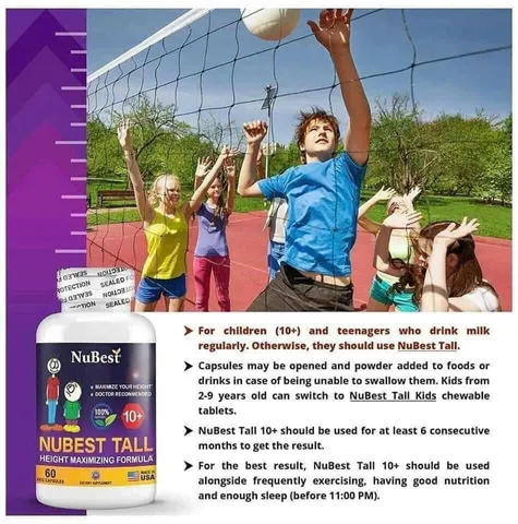 Viên Uống Hỗ Trợ Tăng Chiều Cao Nubest 60 Viên Mỹ - Giải Pháp Tăng Trưởng Chiều Cao Cho Trẻ Trên 10 Tuổi, Dinh Dưỡng Tự Nhiên