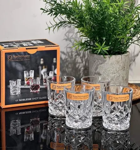 Bộ cốc Nachtmann Noblesse 100694 STAMPER 4 chi tiết - Pha lê cao cấp, an toàn cho sức khỏe, sang trọng và bền bỉ, xuất xứ Đức