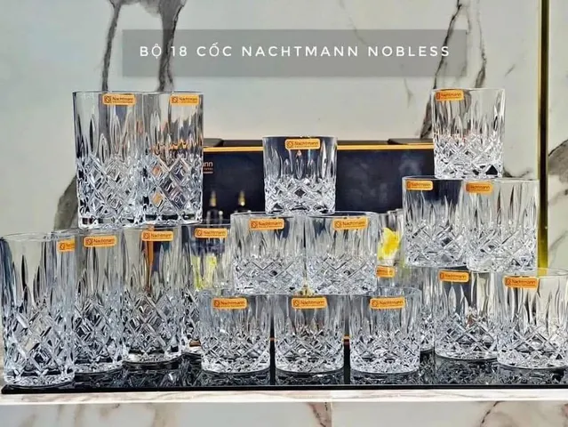 Bộ 18 Cốc Pha Lê Nachtmann Noblesse - Cốc Uống Rượu và Đồ Uống Sang Trọng, Chất Liệu Bền Bỉ, Thiết Kế Đẹp Mắt, Xuất Xứ Đức