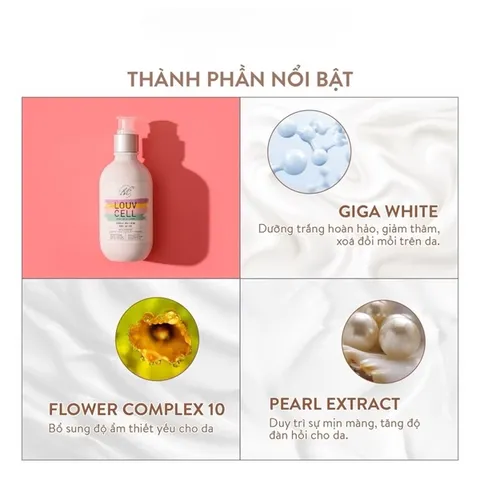 [ Hàng Nhập Khẩu ] Kem Dưỡng Da Nâng Tone  Louvcell Lọ 250ml - lọ