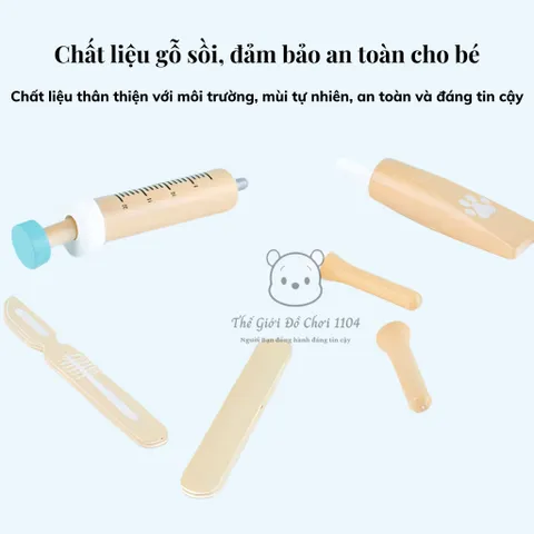 Bộ Đồ Chơi Bác Sĩ Thú Cưng Cao Cấp 30 Món - Set Nhập Vai Dễ Thương Kèm Gấu Bông Dành Cho Bé 3 Tuổi