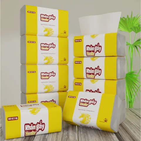 Giấy Ăn Con Ngựa HANKY 190x200mm - Gói Rút Tiện Lợi 3 Lớp Siêu Dai Mềm Mại, Chất Liệu Bột Gỗ, Thùng 10 Gói