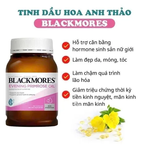 Tinh dầu hoa Anh Thảo Blackmores Evening Primrose Oil Úc 190 viên