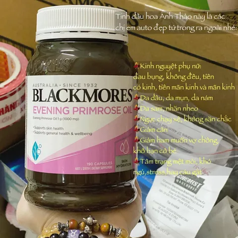 Tinh dầu hoa Anh Thảo Blackmores Evening Primrose Oil Úc 190 viên