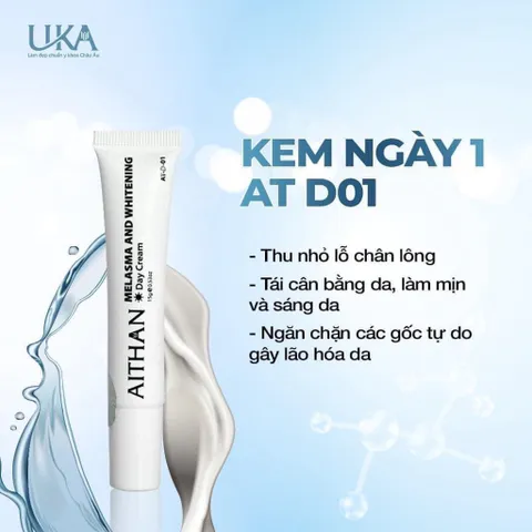 Bộ kem nám AITHAN UKA MELASMA AND WHITENING 15g - Giảm nám, làm sáng da, chữa lão hóa, an toàn, hiệu quả cao, sản phẩm chăm sóc da chuyên sâu.