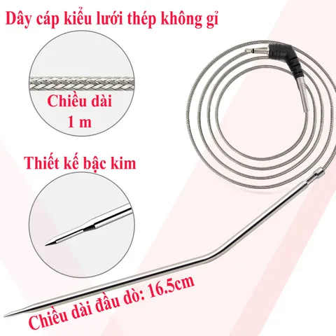Nhiệt Kế Lò Nướng Kỹ Thuật Số ThermoPro TP16 Nhật Bản - Hẹn Giờ, Báo Thức, Đo Nhiệt Độ Thịt Chính Xác