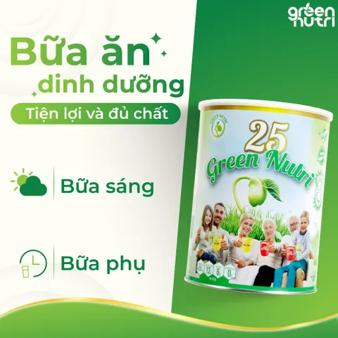 Combo 2 Lon Sữa Hạt Ngũ Cốc 25 Green Nutri Nhập Khẩu 750gr - Thuần Chay Tốt Cho Sức Khỏe, Hỗ Trợ Tiêu Hóa và Làm Đẹp Da