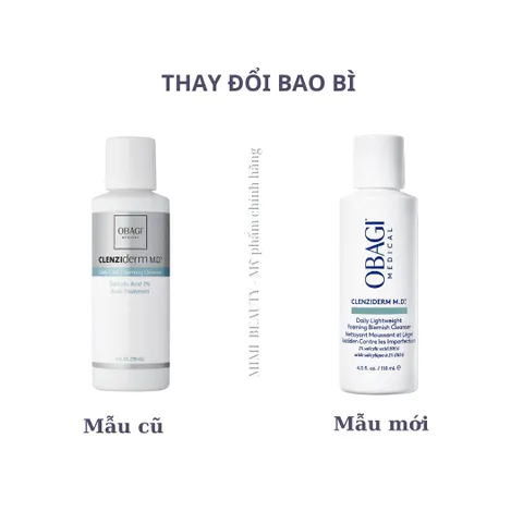 Sữa Rửa Mặt BHA Obagi Clenziderm M.D. - Tẩy Tế Bào Chết, 7 Trong 1, Chăm Sóc Da Dầu Mụn, 118ml