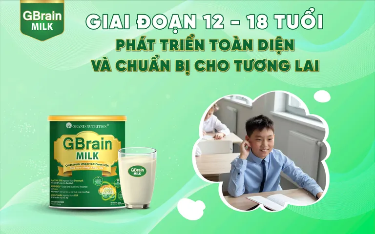 Sữa tảo trí não GBrain Milk giúp phát triển toàn diện não bộ cho trẻ
