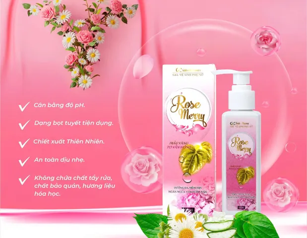 Bộ Dung Dịch Vệ Sinh Phụ Nữ Rose Merry 120ml và Kem Chống Nắng MELISA SPF50+60g - Hỗ Trợ Phòng Ngừa Viêm Nhiễm, Khử Mùi, Dưỡng Ẩm