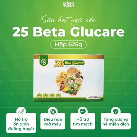 Sữa Hạt Ngũ Cốc 25 Beta Glucare - Giải Pháp Dinh Dưỡng Cho Người Tiểu Đường, Hộp 625gr, Nguyên Liệu Thiên Nhiên, Thuần Chay