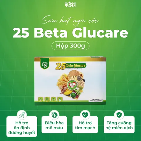 Sữa Hạt Ngũ Cốc 25 Beta Glucare - Hộp 300gr Thuần Chay, Giàu Dinh Dưỡng, Hỗ Trợ Ổn Định Đường Huyết, Từ 25 Loại Hạt Đậu