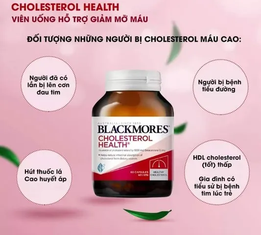 Viên Uống Giảm Cholesterol Blackmores Cholesterol Health 60 Viên