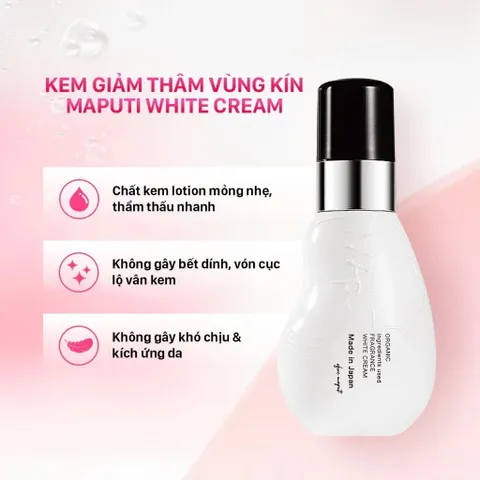 Kem sáng hồng vùng kín Bikini Maputi White Cream Japan 100ml