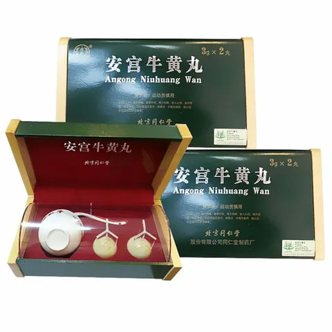 Hộp An Cung Ngưu Hoàng Hoàn Đồng Nhân Đường 2 Viên - Thực Phẩm Chức Năng Giải Độc Gan và Tăng Cường Trí Nhớ