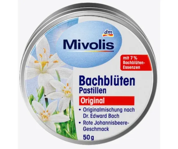 Viên Ngậm Tăng Đề Kháng Mivolis Bachbluten Bạch Hoa Xà Thiệt Thảo 50g - Kẹo Dinh Dưỡng Giúp Trẻ Em Khỏe Mạnh và Ngủ Ngon