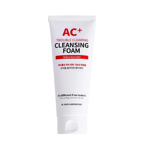 Sữa Rửa Mặt W.SKIN LABORATORY AC+ cho Da Dầu Mụn - Foam Làm Sạch Sâu, Ngăn Ngừa Mụn, 150ml, Mỹ Phẩm Hàn Quốc Chính Hãng