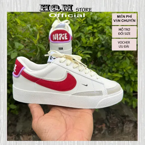 Giày nike blazer low fitness red - Giày thể thao sneaker nam nữ nike blazer trắng đỏ cổ thấp full box bill