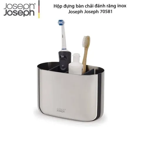 Hộp đựng bàn chải đánh răng inox Joseph Joseph - Thiết kế thông minh và tiện lợi cho bàn chải điện và kem đánh răng
