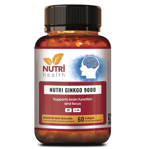 Viên Uống Bổ Não NUTRI GINKGO 9000 - Hỗ Trợ Tăng Cường Tuần Hoàn Não, Cải Thiện Tập Trung (60 Viên)
