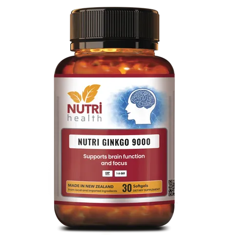 Viên Uống Bổ Não NUTRI GINKGO 9000 - Tăng Cường Trí Nhớ và Tuần Hoàn Não - 30 Viên Hỗ Trợ Sức Khỏe Tinh Thần