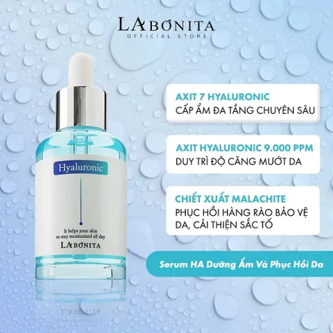 Serum Dưỡng Ẩm Labonita Vital Hyaluronic Acid 50ml - Cấp Ẩm Sâu, Phục Hồi Da, Chống Lão Hóa, Phù Hợp Mọi Loại Da