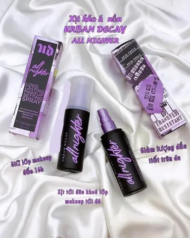 Xịt Khoá Nền Urban Decay All Nighter 15ml - Xịt Giữ Lớp Trang Điểm Bền Lâu, Dễ Dàng Sử Dụng Cho Mọi Loại Da