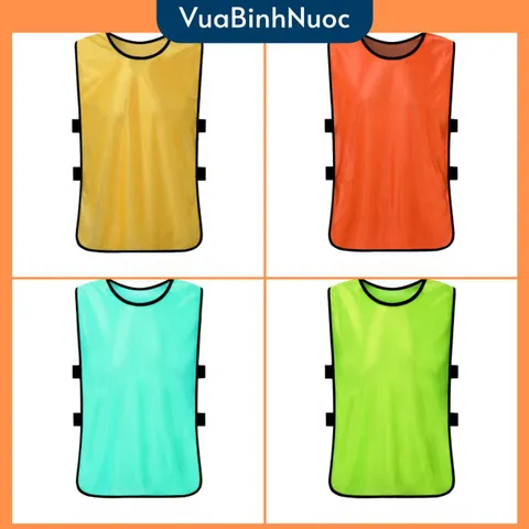 Áo tập đá bóng, thể thao, áo bib vải thoáng mát nhiều màu sắc, áo team building