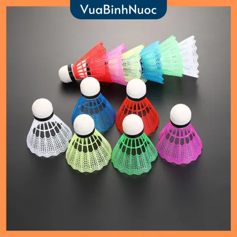 3 Quả cầu lông nhựa màu sắc ngẫu nhiên hoặc trắng, loại bền tốt - Vuabinhnuoc
