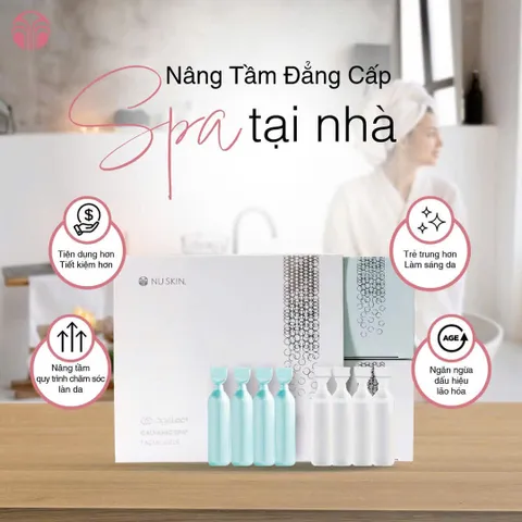 Bộ Gel Mát Xa Mặt ageLOC Galvanic Spa Facial - 30 Gel Trắng & Xanh Nuskin - Chăm Sóc Da Hiệu Quả, Làm Sạch Sâu, Tái Tạo Làn Da Trẻ Trung