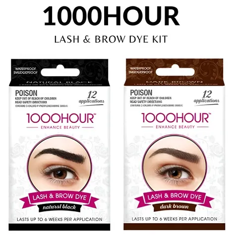 Bộ Nhuộm Lông Mày Và Mi 1000 Hour - Dễ Dàng Tự Nhuộm Tại Nhà, Bền Màu Suốt 6 Tuần, Chống Thấm Nước, Chuyên Dụng Cho Phái Đẹp