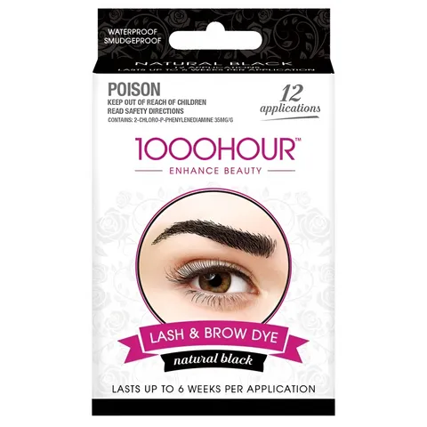 Bộ Nhuộm Lông Mày Và Mi 1000 Hour - Dễ Dàng Tự Nhuộm Tại Nhà, Bền Màu Suốt 6 Tuần, Chống Thấm Nước, Chuyên Dụng Cho Phái Đẹp