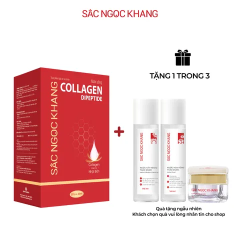 Nước Uống Collagen Dipeptide Sắc Ngọc Khang - Tăng Độ Ẩm, Đàn Hồi Da, Ngăn Ngừa Lão Hóa, 2500mg Collagen - Giải Pháp Làm Đẹp Từ Bên Trong