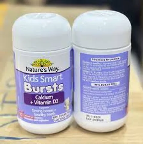 Kẹo dẻo vị dâu sữa bổ sung Canxi D3 Nature’s Way Kids Smart Calcium + Vitamin D3 50 viên