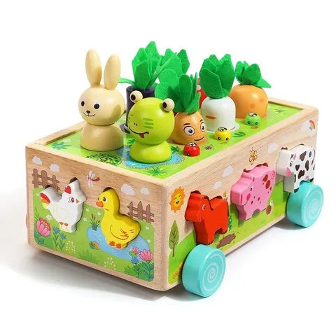 Đồ Chơi Gỗ Xếp Hình Nông Trại Đa Năng 5in1 - Đồ Chơi Giáo Dục Phát Triển Tư Duy Cho Bé 2-6 Tuổi