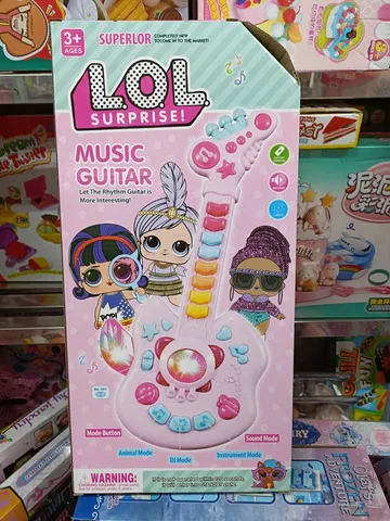 Đồ chơi đàn guitar chạy bằng pin có đèn và nhạc Music guitar LOL Surprise 665-1