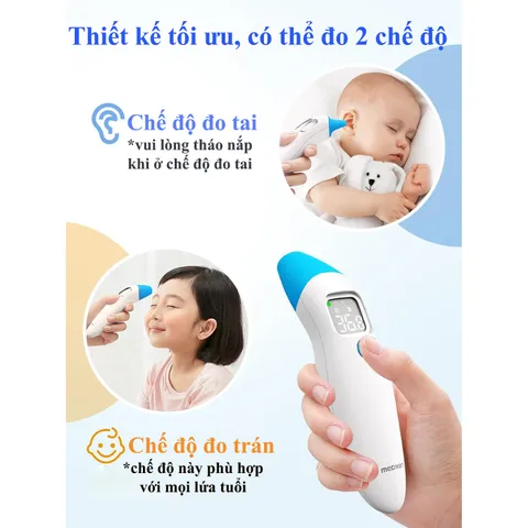 Nhiệt Kế Hồng Ngoại Mediken PC816 Nhật Bản - 2 Chức Năng Đo Trán, Tai, Đo Nhanh Chỉ Trong 1 Giây, Chức Năng Ghi Nhớ 32 Lần
