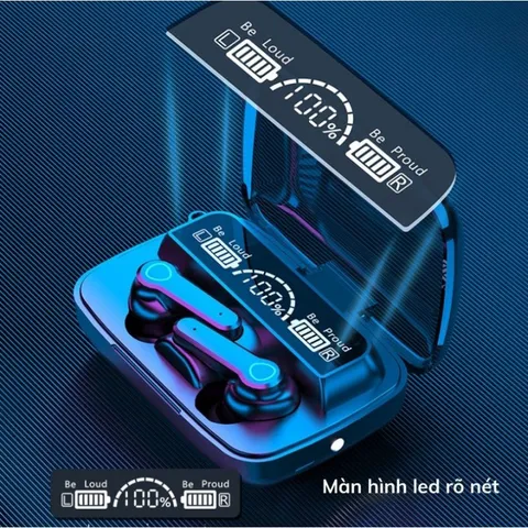 Tai Nghe Bluetooth M19 Pro Nhét Tai Không Dây Chống Nước IPX7, Âm Thanh Bass Mạnh, Sạc Ngược, Cảm Ứng, Thời Gian Sử Dụng 6 Giờ