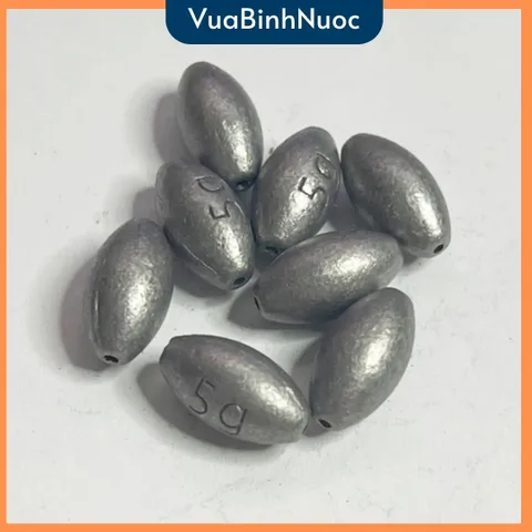 [Ảnh thật]10 viên chì câu cá, chì tròn xuyên tâm nguyên khối chất lượng, trọng lượng chuẩn - Vuabinhnuoc