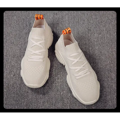 Giày Sneaker Nam G12 Kem - Thể Thao Cao Cấp Phong Cách Hàn Quốc, Thoải Mái, Dễ Phối Đồ, Chất Liệu Cao Cấp