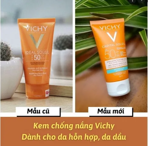 Kem Chống Nắng Vichy Capital SPF50+ 50ml Da Hỗn Hợp , Da Dầu - Mẫu Mới