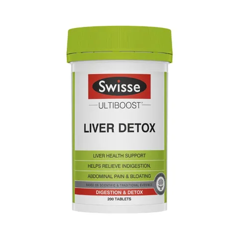 Viên uống hỗ trợ gan Swisse ULTIBOOST Liver Detox - 200 viên, chiết xuất Milk Thistle tự nhiên, tăng cường sức khỏe gan, giải độc hiệu quả