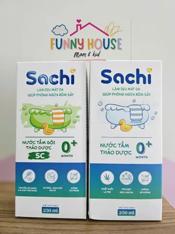 Nước Tắm Gội SACHI - Chiết Xuất Từ Thiên Nhiên, Phòng Ho Cảm, Ngừa Rôm Sẩy, Bảo Vệ Bé Khỏi Muỗi và Côn Trùng