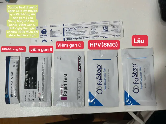 Bộ Kiểm Tra Tự Động 6 Loại Bệnh Lây Truyền Qua QHTD - H.I.V, Giang Mai, Viêm Gan B, Viêm Gan C, HPV, Lậu - Độ Nhạy 99.9%