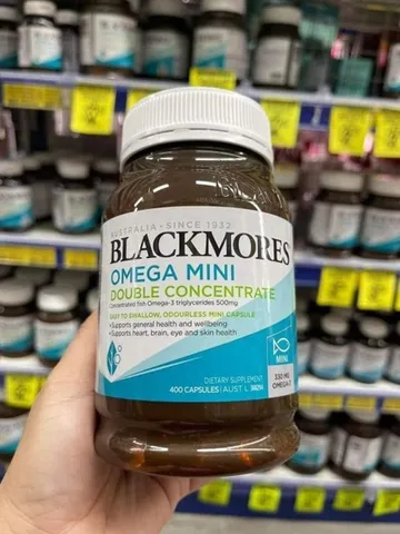 Dầu Cá Blackmores Omega Mini Double Concentrate 400 Viên 