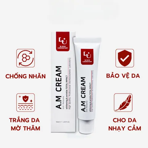 Kem Dưỡng Da Mờ Nám W.SKIN LABORATORY A.M CREAM  - Cải thiện nám, sạm, tàn nhan, làm đều màu da (50ml)